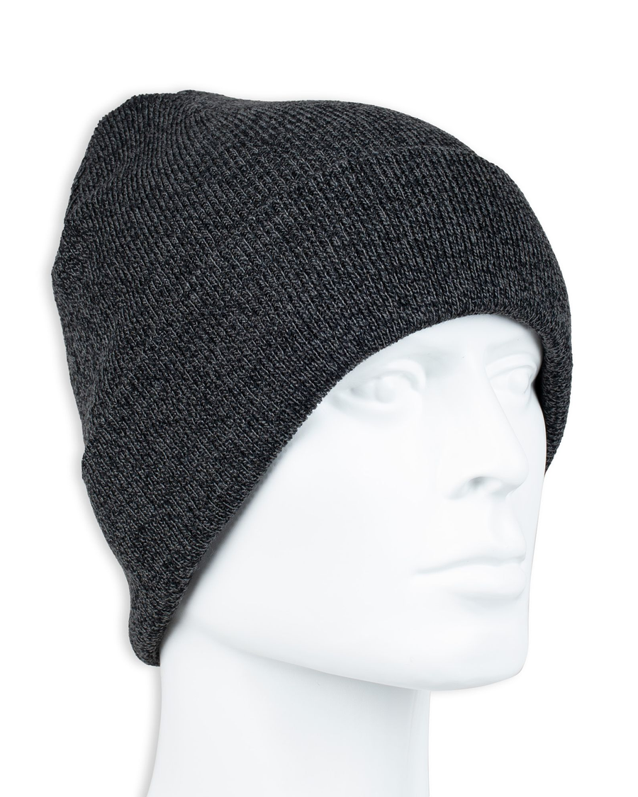 (image for) Outstanding Recycle 2 Tone Yarn Rib Knit 6 Dart Beanie